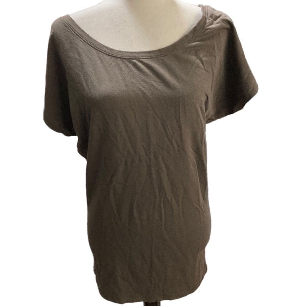 Peruvian connection wide neck slightly oversized brown T-shirt size small